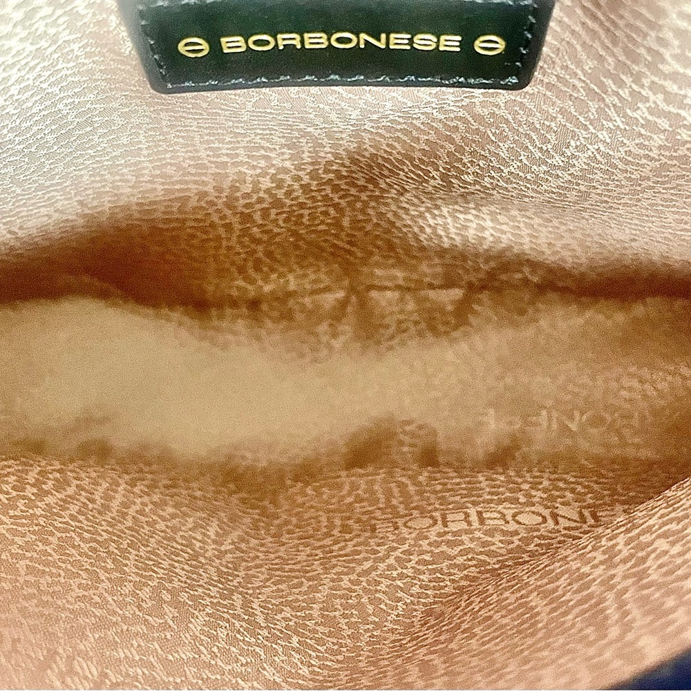Borbonese Blue & Tan Crossbody Messenger Bag 904128 - Picture 5 of 7